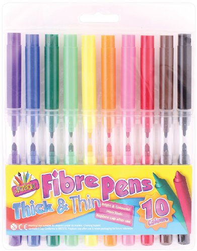 Artbox Thick and Thin Fibre Colouring Pen (Pack of 20)