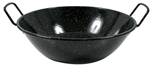 Esmaltaciones La Estrella Jaspeada - Paellera Honda bordoneada, 30 cm, 4,6 L