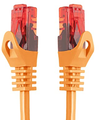 BIGtec 15m LAN Kabel Netzwerkkabel Patchkabel Ethernet 2 x RJ45 Stecker High Speed orange kompatibel zu Cat.5 Cat.6 Cat.7 Cat.8 Switch Router Modem Patchpanel Access Point Patchfeld
