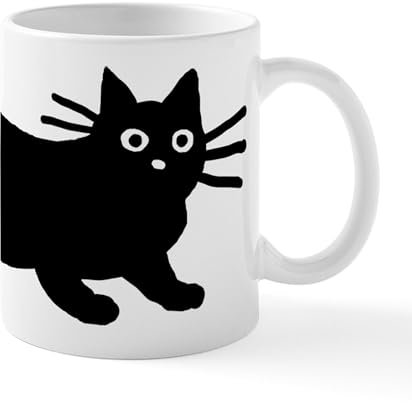 CafePress Black Cat Mug 11 oz (325 ml) Ceramic Coffee Mug