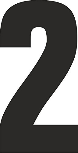 Self Adhesive Vinyl Letters/Numbers 17cm - Ideal for Signs/Wheelie Bins/Vehicles (Black 2)