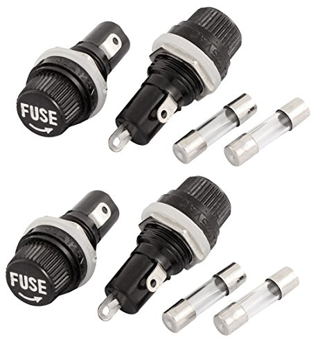 sourcing map 4Stk Schraubkappe Lötklappe montiert Sicherungshalter Sockel m Sicherung 5x20mm de