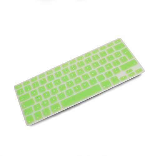 System-S AZERTY Protection de Clavier en Silicone pour MacBook Pro 13 15 17 iMac MacBook Air 13 Vert