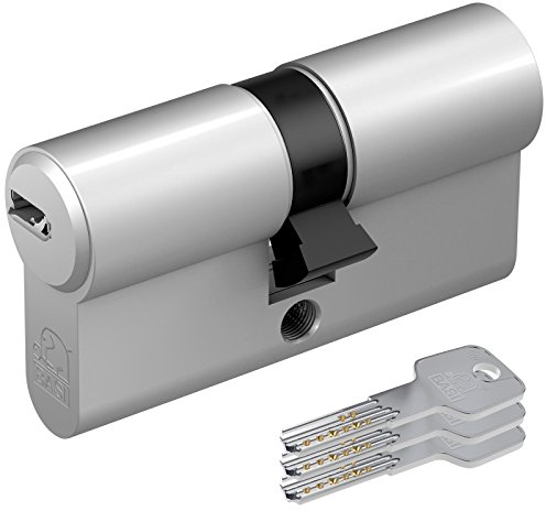 BASI | BM Schließzylinder | gleichschließend und frei kombinierbar | Viele Längen verfügbar | Wendeschlüssel | Profilzylinder für Haus und Wohnung | Doppelzylinder A:30 mm B:65 mm
