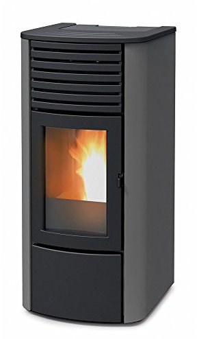 Stufa a pellet MCZ Clio Hydro (16 kW) Rivestimento in acciaio Argento