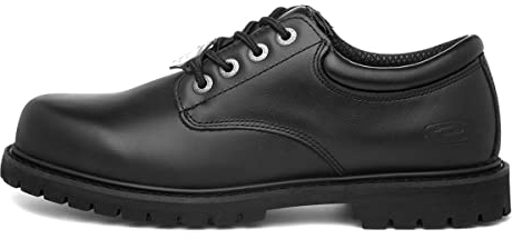 Skechers Herren Cottonwood Elks Oxfords, Black Leather, 47.5 EU