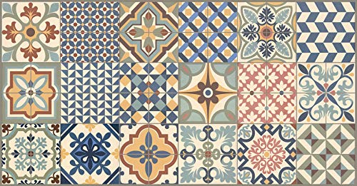 Vilber Toledo DU 01 52X100 Alfombra, Vinilo, Multicolor-01, 52 x 100 x 0.22 cm