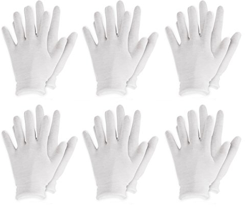 Yeahdor 3/6/12 Paare Handschuhe Baumwolle Arbeitshandschuhe Trikot Zwirnhandschuhe weiß Gartenhandschuhe für Erwachsene Handpflege Weiß 6 Paare One Size