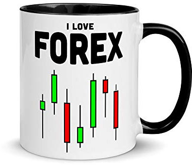 Jimbeels I Love Forex | Lustige Tasse für Daytrader | Lustiger Daytrading Spruch | Für Börsianer Forex Aktienhändler Devisenhändler Trader | Zweifarbige Tasse