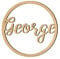 Personalised wooden Any name colour hoop Acrylic wreath Circle Loop Plaque (MDF, 10cm)