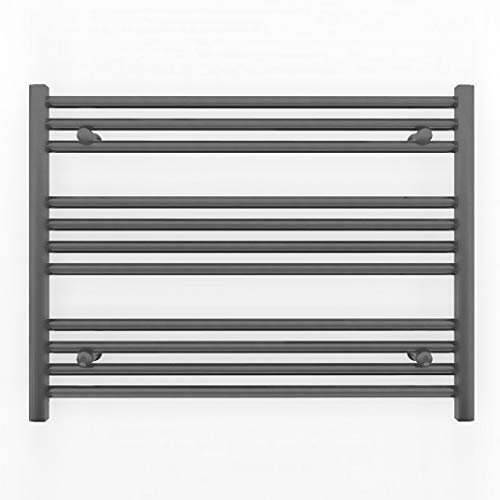 Myhomeware Anthracite Grey Heated Bathroom Towel Rail Radiator For Central Heating Elegant Designer In UK (900mm x 600mm (h))