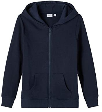 Name It Nkmnesweat Card W Hood Unb Noos, Felpa Con Cappuccio Bambini e ragazzi, Blu (Dark Sapphire), 110