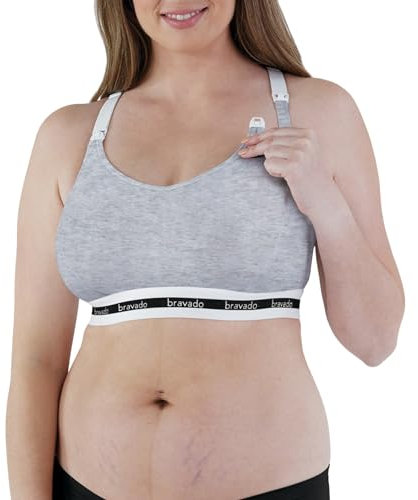 Bravado Designs Sustainable Original Extended Full Cup Nursing Bra | Dove Heather | L Plus