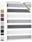 Blumtal Doppelrollo 60 x 155-195cm - Klemmfix Rollo, Rollos für Fenster ohne Bohren, Klemmrollo für Fenster & Türen, Seitenzugrollo, Weiß - Hellgrau - dunkelgrau