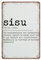 DAIERCY Vintage Metall-Blechschild Sisu Definition finnische Geschenke lustige Retro-Wandkunst für Küche Badezimmer Heimdekoration Geschenke Schild 140 x 200 mm
