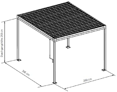 Corradi Pergola mit Lamellendach Bioklima Eteria (anthrazit/weiß Lamellen)