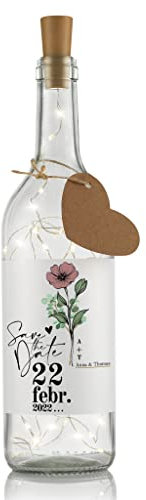 Botellas de boda personalizadas (Save the date)