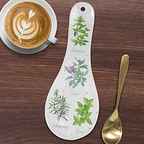 The Leonardo Collection LP95071 Herb Garden Spoon Rest, Melamine, 24x9x3cm