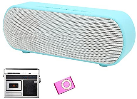 Zunate Bluetooth Speaker Recorder, Portable Audio Digitizer, MP3 Converter with Bluetooth and 3.5mm Line Input, Blue
