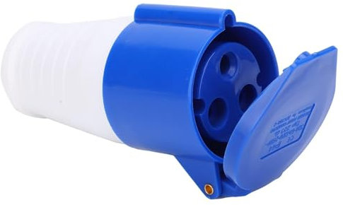 Clavija Enchufe Macho Cuadro electrico, 3 Pines 1 Fase 32A 220‑250V Adaptador de Enchufe Industrial, Ip44 Conector de alimentación a Prueba de Agua Acoplador eléctrico para Obras y campamentos