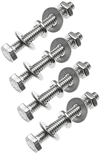 TAODAN 4 Set Sign Post Mounting Bolts Hardware Accessories Set 304 Stainless Steel Sign Attachment Kit for Stop Signs Traffic Signs