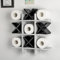 Weysat Tic Tac Toe Toilettenpapierhalter, Ständer, Toilettenpapier-Aufbewahrung, Badezimmer-Dekor, rustikale Holzaufbewahrung, freistehend, wandmontierte Regale, Dekoration für Toilettenpapier,