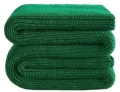 L'AGRATY Gestrickte Gewichtsdecke – 127x152.4 cm, 4.5 kg, kühlende Grobstrick, schwere Decke für Erwachsene, geflochtene Häkeldecke, dickes Zopfgarn, gleichmäßig gewichtet, maschinenwaschbar