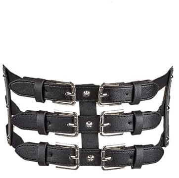 RPAEOY Ceinture Corset Femme Boucle Carrée Rivets Large en Cuir Élastique Rétro avec Boucle en Métal Ceintures de Taille pour Robes Manteaux Pardessus FêTe Jupe Tenue Quotidienne (Noir)