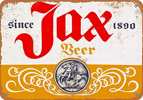 Metallschild, 30,5 x 20,3 cm, Jax Beer – Vintage-Wanddekoration