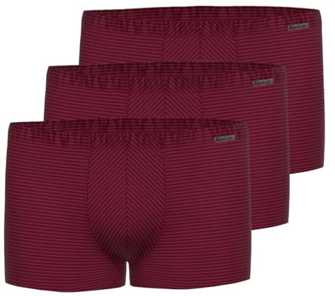 Ammann 3er Pack Herren Pants Retro-Shorts - Cotton & More - Unterhose ohne Eingriff - Modal-Baumwoll-Elastan Mischung - Schwarz Dunkel-Blau - Größe 5 bis 14