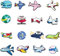 16 Pieces Avion Chaussures Pins £¬Voyage Bijoux Decoration pour Chaussure DIY£¬ PVC Charmes Chaussure Accessoire
