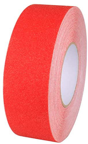 Gebildet 20m×5cm Rutschfestes Klebeband, Starker Sicherheitsaufkleber, Rutschfestes Klebeband zur Verbesserung des Griffs für im Innen- und Außenbereich, Rot