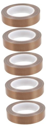 HEALEEP 5rollen Ptfe Klebeband Hochtemperaturbeständig Verschleißfest Für Vakuumiermaschinen Und Handversiegelung Hitzebeständig Universelle Anwendung