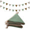 Generisch Wimpelkette Kinderzimmer,Stoff Wimpelkette,Tolles Zubehör Für Hausbett,Kinderzimmer Deko,Tolles Zubehör für Hausbett, Babybett & Kinderbett,Babyzimmer Deko, Wanddeko Geschenk (A)