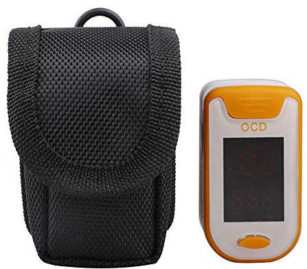 POTRUWE Tragetasche für Fingerspitzen-Pulsoximeter, 8,5 X 6,5 X 4 Cm Pulsoximeter-Hülle, Tragbare Sauerstoffsensor-Tragetasche, Fingerspitzen-Oximeter-Hülle, Organizer-Tasche