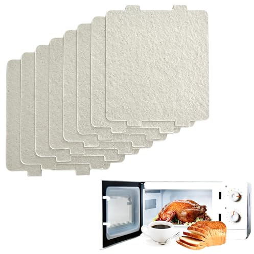 Mikrowellenofen Glimmer Platte, 8 Stück Mikrowelle Glimmerplatten Blätte, Wellenleiterabdeckung Glimmerplatten et Wärmedämmung, Mikrowelle Glimmerplatten Reparaturzubehör für Toaster, 118×100×0.4MM
