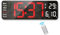 Lafocuse Digitale Wanduhr LED Groß Display 13, Digitaluhr mit Fernbedienung, Temperaturanzeige, Datum, Wecker, Helligkeit Regelbar, 12/24HR, Einfach zu Lesen für Wohnzimmer Küchen Büro, Rot