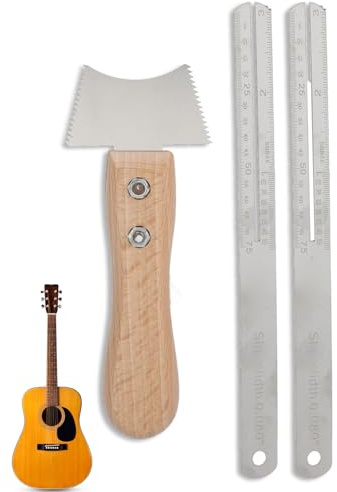 Gitarren-Griffbrettrillen-Reparaturwerkzeug, Metall-Holz-Griffbrettschutz Und Sägeblatt Für Elektrische Akustikgitarre, Ukulele, Bass, Banjo