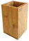 OSCO Bamboo Square Pen Pot | Toothbrush Holder | Toothpaste Container | Bathroom Tidy | H12 x W7.1 x D7.1 cm |