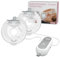 Saglve Extractor de leche manos libres, extractor de leche portátil portátil, bomba de leche eléctrica con 4 modos, 12 niveles de succión de grado hospitalario, diseño discreto y a prueba de fugas,