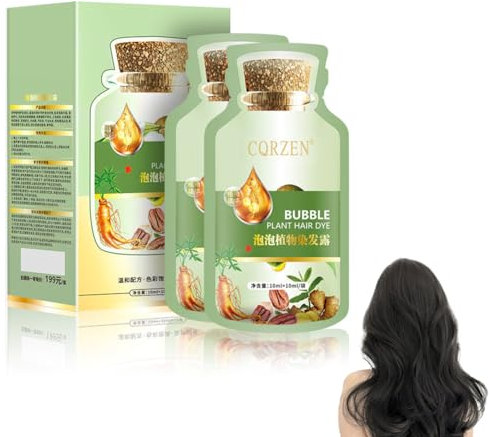 Hair Color For Women,Natural Plant Hair Dye Shampoo,Plant Bubble Hair Dye Can Be Their Own Happy Hair Cream For Men And Women Pure Plant Extract Bubble Dye 20Ml (Dark Brown, 1PCS 20ML)