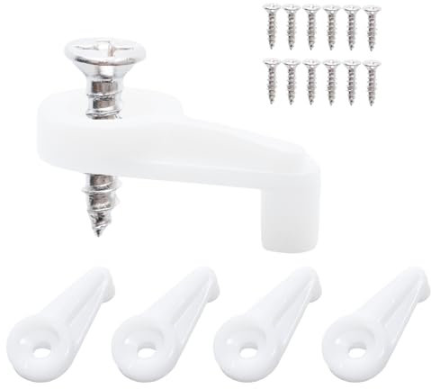 Pocoxll Lot de 50 clips de fixation pour verre blanc, clips polyvalents pour fenêtres, miroirs, portes d'armoire, et plus encore, maintiennent solidement les écrans et les panneaux de verre (vis