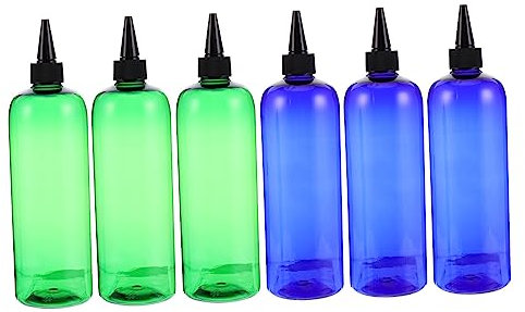 Mikinona Flacon De Shampoing Colorant Pour Cheveux Rechargeable De 500 Ml Avec Applicateur De Cheveux Anti-fuite