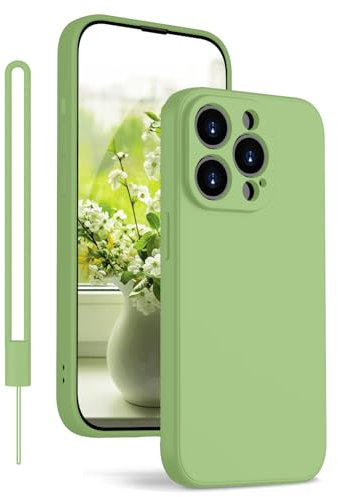 KPPIT für iPhone 12 Pro Hülle Silikon Case 6.1 Zoll,Handyhülle [Kameraschutz] [Mikrofaser] [Kratzfeste] Rundumschutz Case Schutzhülle Hülle für iPhone 12 Pro,Matcha Grün