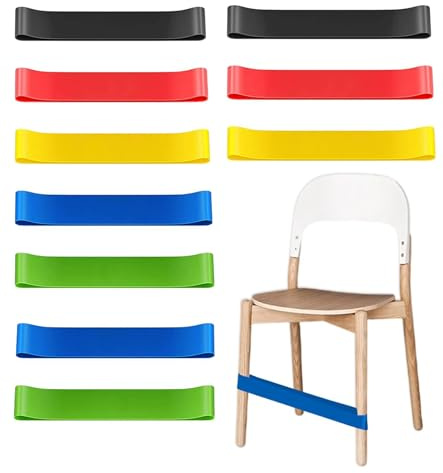TAKONE Stuhlbänder 10 Stück elastisch ADHS Kinder Schule Zuhause | 10 Stück elastisch ADHS Kinder TPE robust tragbar Schule Zuhause Fokus Ruhe