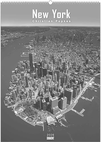 DUMONT - New York 2026 – Wandkalender 50×70 cm Poster-Kalender in Schwarz-Weiß mit 12 Stadtfotografien, Foto-Kalender für Architektur- & City-Liebhaber