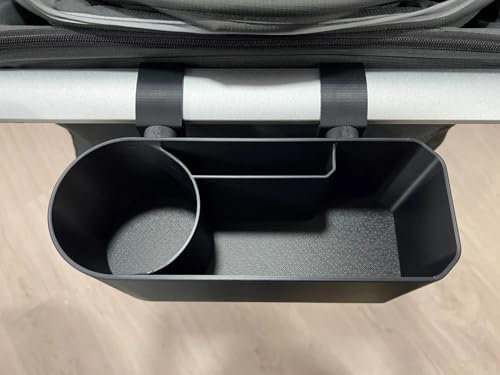 Organizer für Thule Urban Glide 1, 2, 3, 4 Glide, Double und Chariot, Kinderwagen – Großes Fach, Getränkehalter, Handyfach & inkl. 2 Adapter
