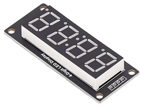 MasYosh 4 Ziffer 7 Segment LED-Anzeige Modul, Digitales Röhren Uhr Modul mit Pin-Kopfzeile, für Elektronische Uhren Komponenten 5V