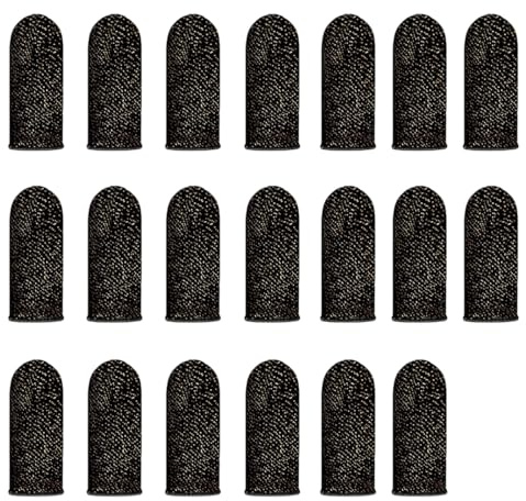 YAZWUR 20 unidades Fundas para Dedos Gaming, Dedales para Juegos con Efecto Antisudor, Protector de Dedos para Pantallas Táctiles Móviles