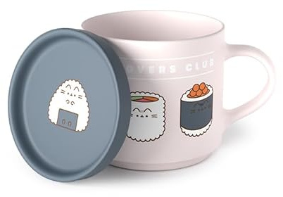 Pusheen the Cat Bento Club Sushi Lover Porcelain Mug & Coaster Lid Set